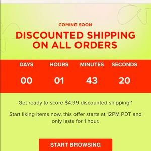 Discounted shipping is here only for a few hours ❤️🛍❤️🛍HURRY